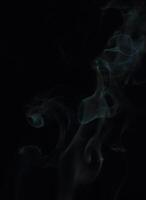 Abstract White Smoke Texture Moves on Black Background Plume of Smoke Wave Design Wallpaper. Design Element. Abstract Texture photo
