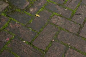 Brown brick pattern background photo