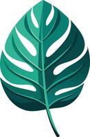 tropical hojas plano color Arte y ilustración. lata ser usado para diseño elementos. vector