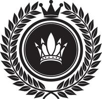 Crown and Laurel Wreath A crown with a laurel wreath encircling it vector