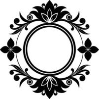A image of Thai round frame with beautiful floral design. can be use as design elements. vector