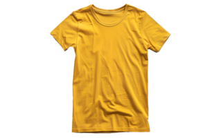 Yellow T-Shirt Cutout with Transparent Background png