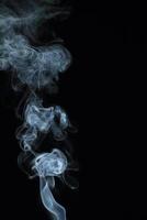 Abstract white smoke texture moves on black background Plume of smoke wave design wallpaper. Design element. Abstract texture photo