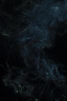 Abstract white smoke texture moves on black background Plume of smoke wave design wallpaper. Design element. Abstract texture photo
