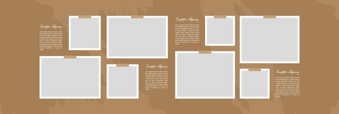 Stylish Photo Frame Set Moodboard Mockup