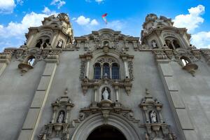Lima, Peru, Church of Virgen Milagrosa in Miraflores in front of Kennedy park photo