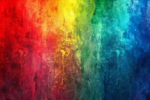 Abstract rainbow colors on a background with grainy texture and blurred edges. photo