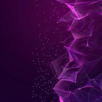 Abstract futuristic background with luminous dots of purple gradient color. The concept of big data technology. photo