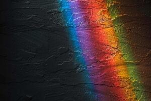 Abstract rainbow colors on a background with grainy texture and blurred edges. photo