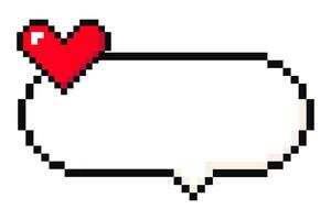 Pixel speech bubble cloud 8 bit y2k digital retro message. Game talk box, comment.b Text frame, border. 80s, 90s computer games. vector