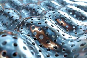 Abstract Metallic Surface with Holes - Modern Background Texture for Design and Visual Art Projects photo