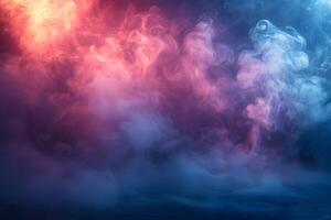Abstract Colorful Smoke Swirls - Vibrant Red and Blue Mist Effect for Digital Art and Design Backgrounds photo