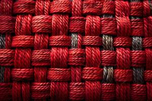 Detailed Red and Gray Woven Texture Background for Textile Design, Patterns, and Crafts photo