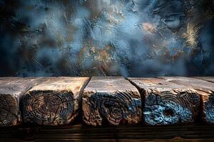 Rustic Wooden Planks Against Textured Abstract Background - Ideal for Design, Print, Poster, Digital Art photo