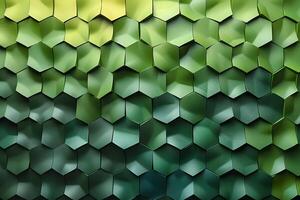 Green Gradient Hexagonal Pattern - Geometric Abstract Design for Digital Wallpaper or Background photo