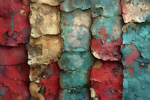 Abstract Weathered Peeling Paint Texture - Artistic Background for Creative Design, Poster, Print photo