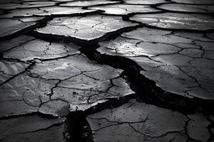 Drought and Environmental Impact Cracked Mud Texture for Climate Change Awareness photo
