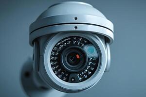 High-Tech Security Camera Lens with Infrared LED Lights for Surveillance and Security Systems photo