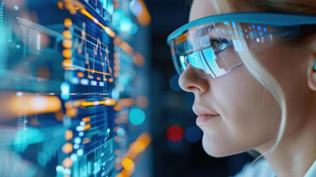 Beautiful woman engineer creating innovative designs for practical engineering applications, showcasing creativity and expertise photo