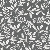 Continuous background with white watercolor leaf motif vector