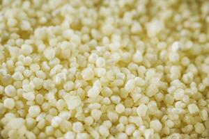 Indian sago starch cereal on a rustic background photo