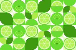 Abstract lemon geometric seamless pattern. Yellow lemon mosaic texture. vector