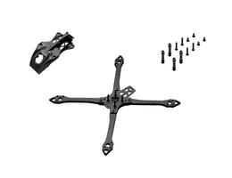 Modern FPV drone on a white background. Four-engine aircraft on the radio control. Drone for racing, filming and entertainment. photo