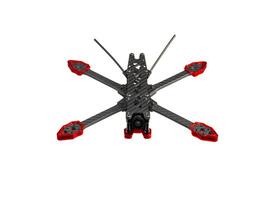 Carbon frame for FPV racing drone isolate on white background. Assembling the quadcopter photo