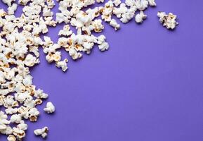 popcorn on a colorful background photo