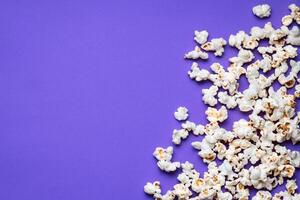 popcorn on a colorful background photo