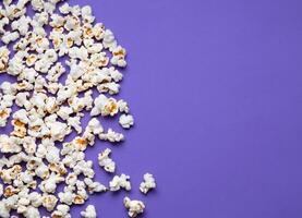popcorn on a colorful background photo