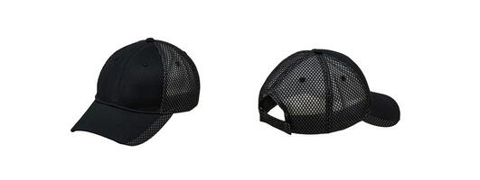 Baseball cap from different sides. Mockup for design creation. Isolate on abel back photo