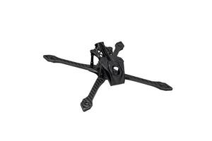 Modern FPV drone on a white background. Four-engine aircraft on the radio control. Drone for racing, filming and entertainment. photo