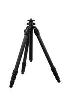 Modern carbon tripod. Lightweight portable stand for photo or camera. Tripod for spyglasses and telescopes. Isolate on a white back.