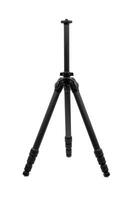 Modern carbon tripod. Lightweight portable stand for photo or camera. Tripod for spyglasses and telescopes. Isolate on a white back.