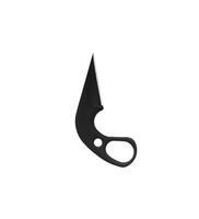 Throwing knife black. Weapon of a ninja or assassin. Isolate on a white back. photo