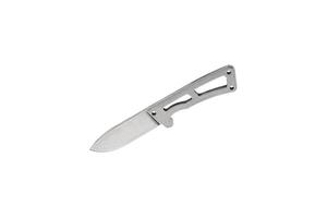 Throwing knife silver. Weapon of a ninja or assassin. Isolate on a white back. photo