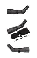 Modern spyglass. Observation tube. Optical device for long-range observation. Isolate on abelom back photo