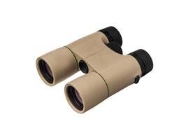 Modern binoculars isolate on white back. Surveillance device. Device for viewing at a distance. photo