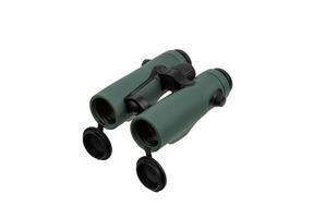 Modern binoculars isolate on white back. Surveillance device. Device for viewing at a distance. photo