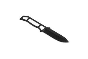 Throwing knife black. Weapon of a ninja or assassin. Isolate on a white back. photo