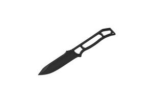 Throwing knife black. Weapon of a ninja or assassin. Isolate on a white back. photo