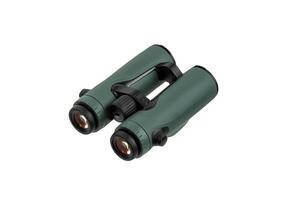 Modern binoculars isolate on white back. Surveillance device. Device for viewing at a distance. photo
