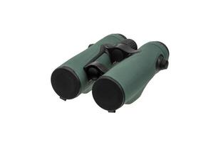 Modern binoculars isolate on white back. Surveillance device. Device for viewing at a distance. photo