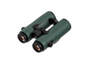 Modern binoculars. An optical instrument for observation at long distances. Isolate on a white back. photo