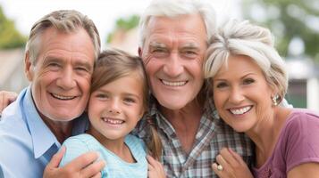 Group of People Smiling for Camera photo