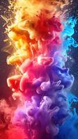 Rnbow Colored Cloud of Liquid Floating in the r photo