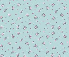 illustration of a small boho flower pattern with color vector