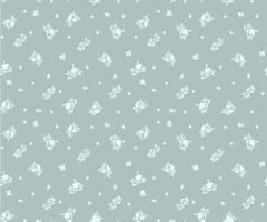 two-color boho small flower pattern illustration vector