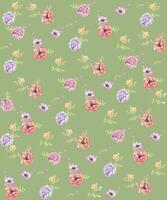 illustration of a small flower boho pattern with many colors vector